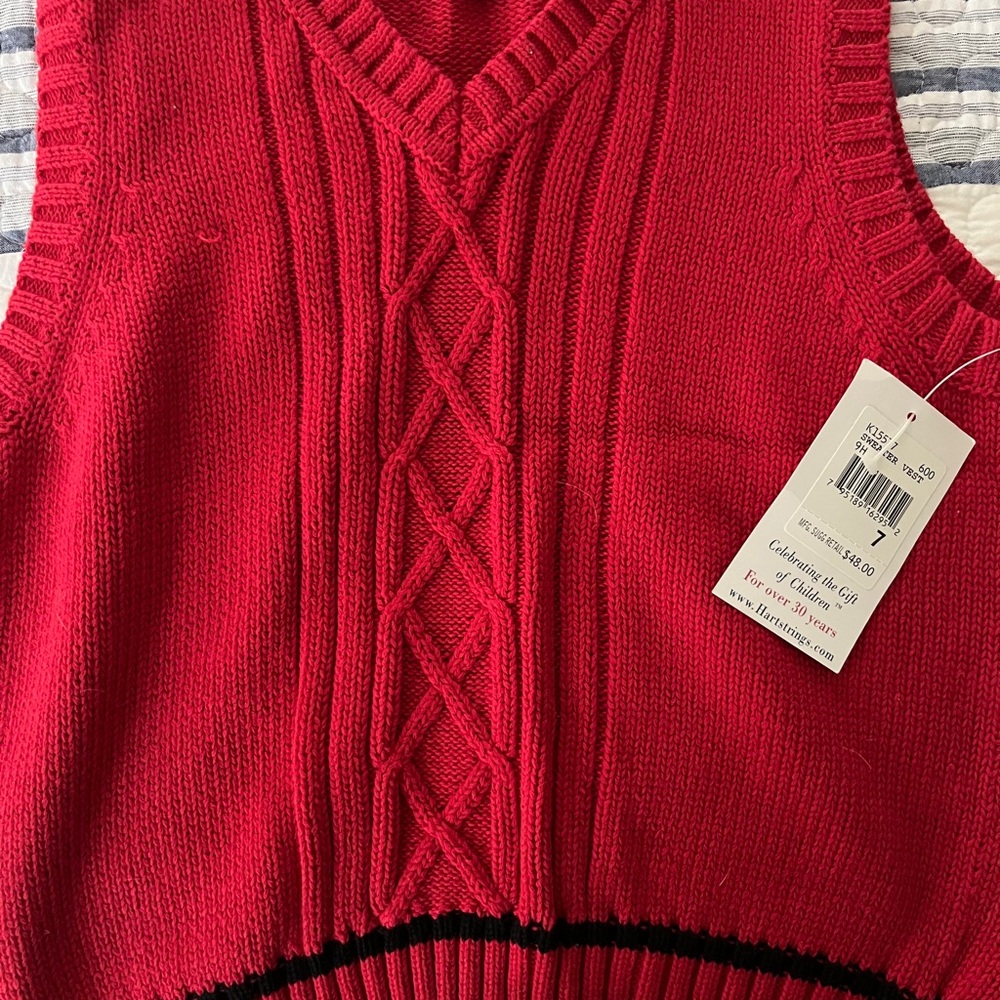 Boys heartstrings sweater vest size 7